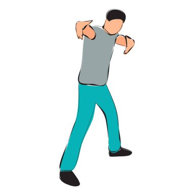 Adam dans ediyor, hatlarıyla.