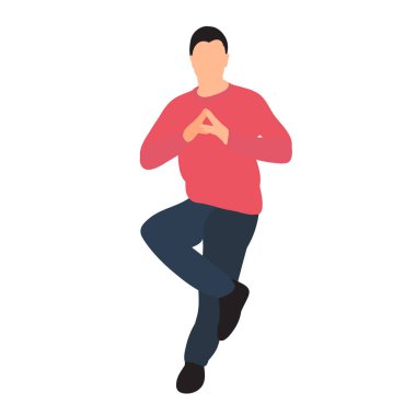 Yüzü olmayan, düz bir adam.