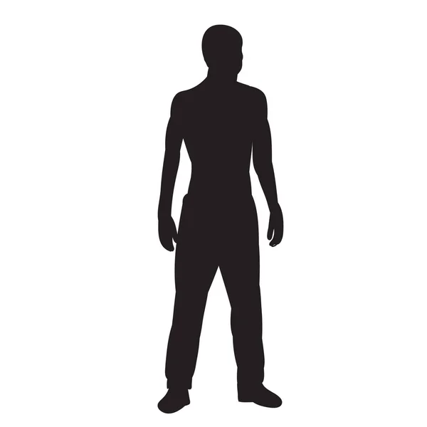 Silhouette Man Standing — Stock Vector