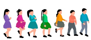 çocuk, meçhul kız beyaz arka planda