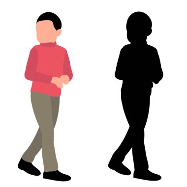 Yüzü olmayan bir çocuğun silueti.