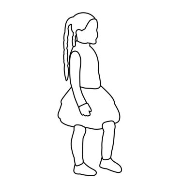 Basit çizgiler, çocuk...