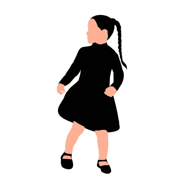 Vecteur Sur Fond Blanc Silhouette Enfant — Image vectorielle