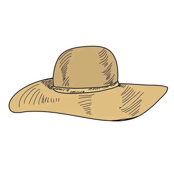 Vector Aislado Sobre Fondo Blanco Sombrero Mujer Tocado Gráfico Icono — Archivo Imágenes Vectoriales