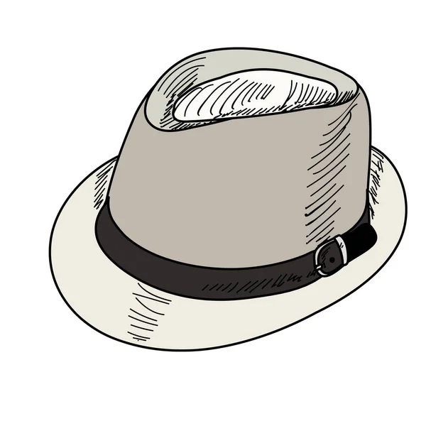 Aislado Sobre Fondo Blanco Sombrero Hombre — Vector de stock