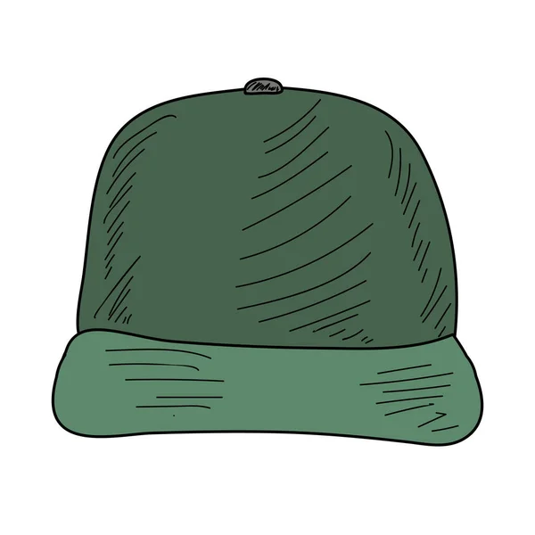 Casquette Baseball Homme Avec Visière — Image vectorielle