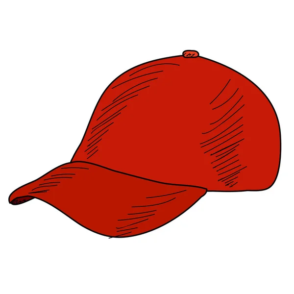 Διάνυσμα Λευκό Φόντο Ανδρικό Καπέλο Του Μπέιζμπολ Προσωπίδα — Διανυσματικό Αρχείο