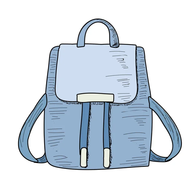 beyaz arkaplan, modaya uygun kadın sırt çantası, çizgili çizim