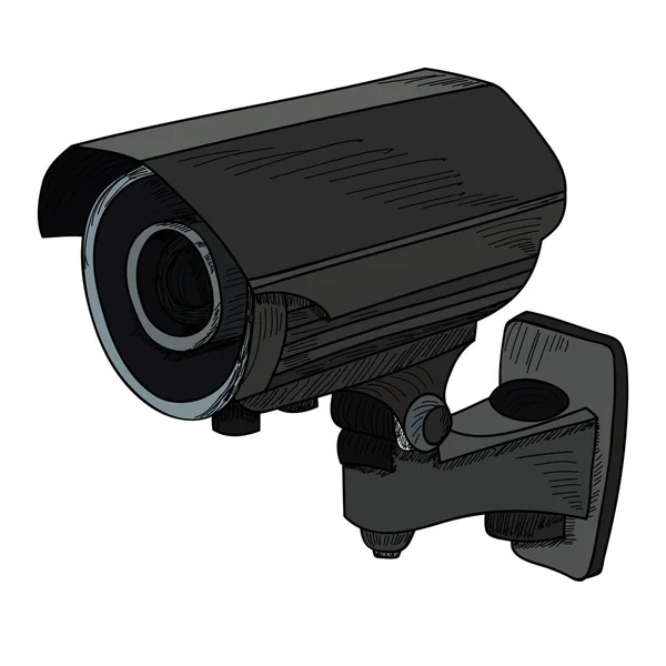 Fundo Branco Câmera Vigilância Por Vídeo Ícone —  Vetores de Stock
