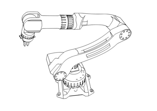 sketch robotic arm  vector