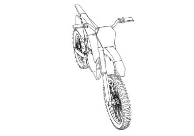 Beyaz arkaplanda motosiklet vektörü çiz