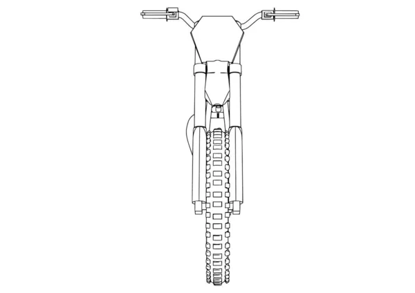 Schizzo Moto Vettore Sfondo Bianco — Vettoriale Stock