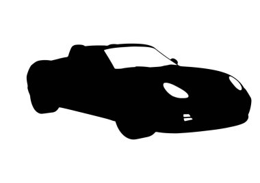 Spor araba vektörünün silueti