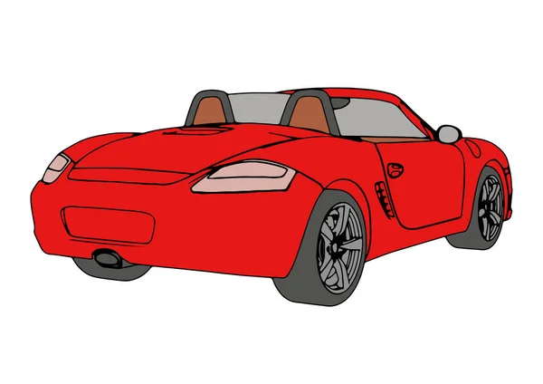 Roter Sportwagenvektor — Stockvektor