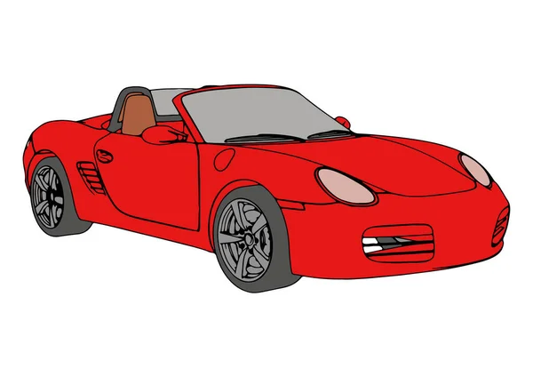 Red Sports Car Vector — Stock Vector