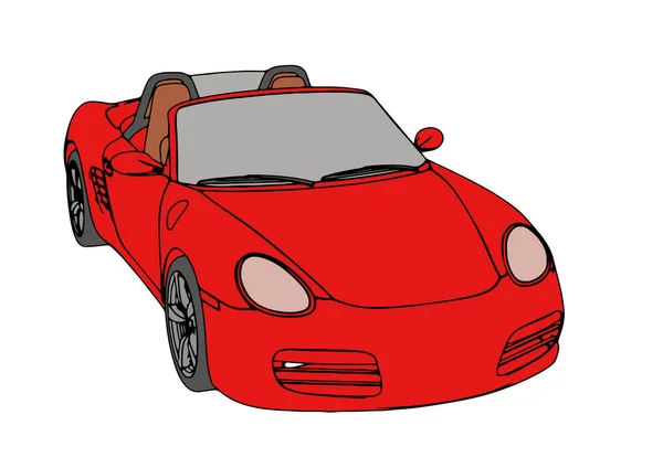 Vector Coche Deportivo Rojo — Archivo Imágenes Vectoriales