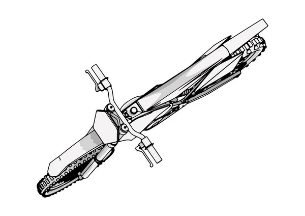 Bosquejo Vector Motocicleta Sobre Fondo Blanco — Archivo Imágenes Vectoriales