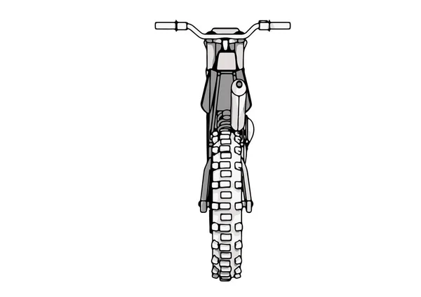 Bosquejo Vector Motocicleta Sobre Fondo Blanco — Vector de stock