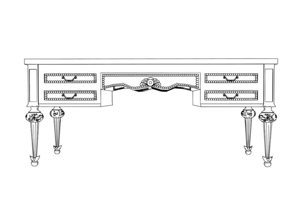 Esboço Vetor Silhueta Motocicleta Vetor Mesa Fundo Branco — Vetor de Stock