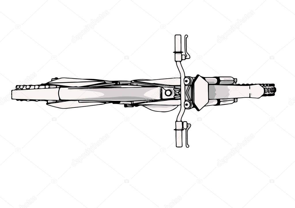 sketch motorcycle vector on a white background