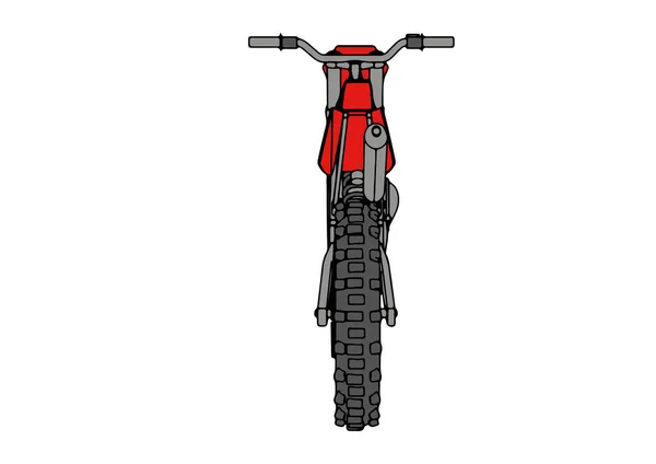 Vector Rojo Motocicleta Sobre Fondo Blanco — Vector de stock