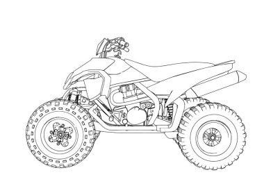 Beyaz arkaplanda dörtlü çizim vektörü