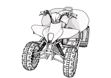 Beyaz arkaplan üzerindeki dörtlü vektör