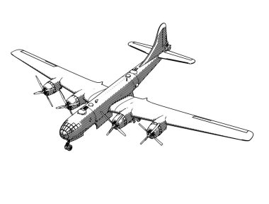 Yumurtadan çıkan askeri uçak vektörünün taslağı.