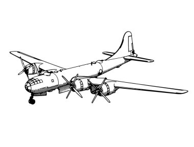 Yumurtadan çıkan askeri uçak vektörünün taslağı.