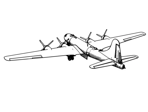 Σκίτσο Φορέα Εκκόλαψης Στρατιωτικού Αεροσκάφους — Διανυσματικό Αρχείο