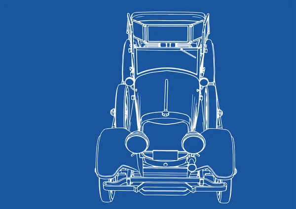 old car drawing vector