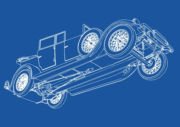 old car drawing vector