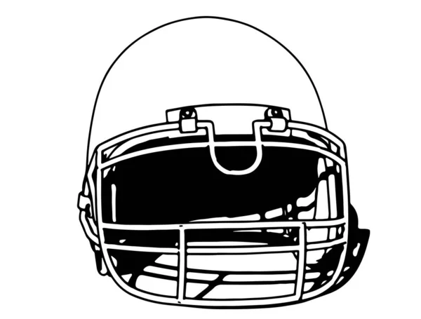 アメリカのサッカーヘルメットベクトルをスケッチ — ストックベクタ