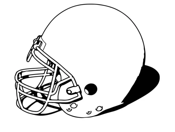 アメリカのサッカーヘルメットベクトルをスケッチ — ストックベクタ