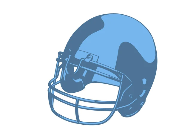 Blue American Football Helmet Vector — Stock Vector