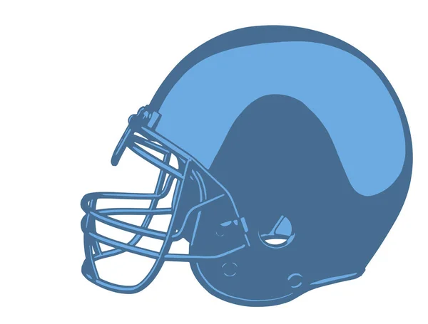 Blue American Football Helmet Vector — Stock Vector