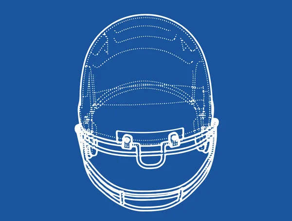 美国足球头盔绘图矢量 — 图库矢量图片