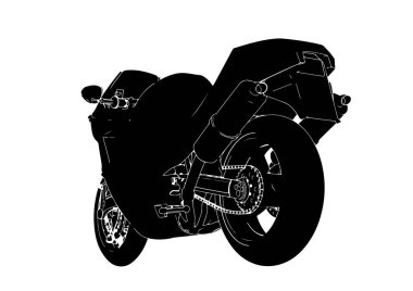 siluet spor motosiklet vektörü