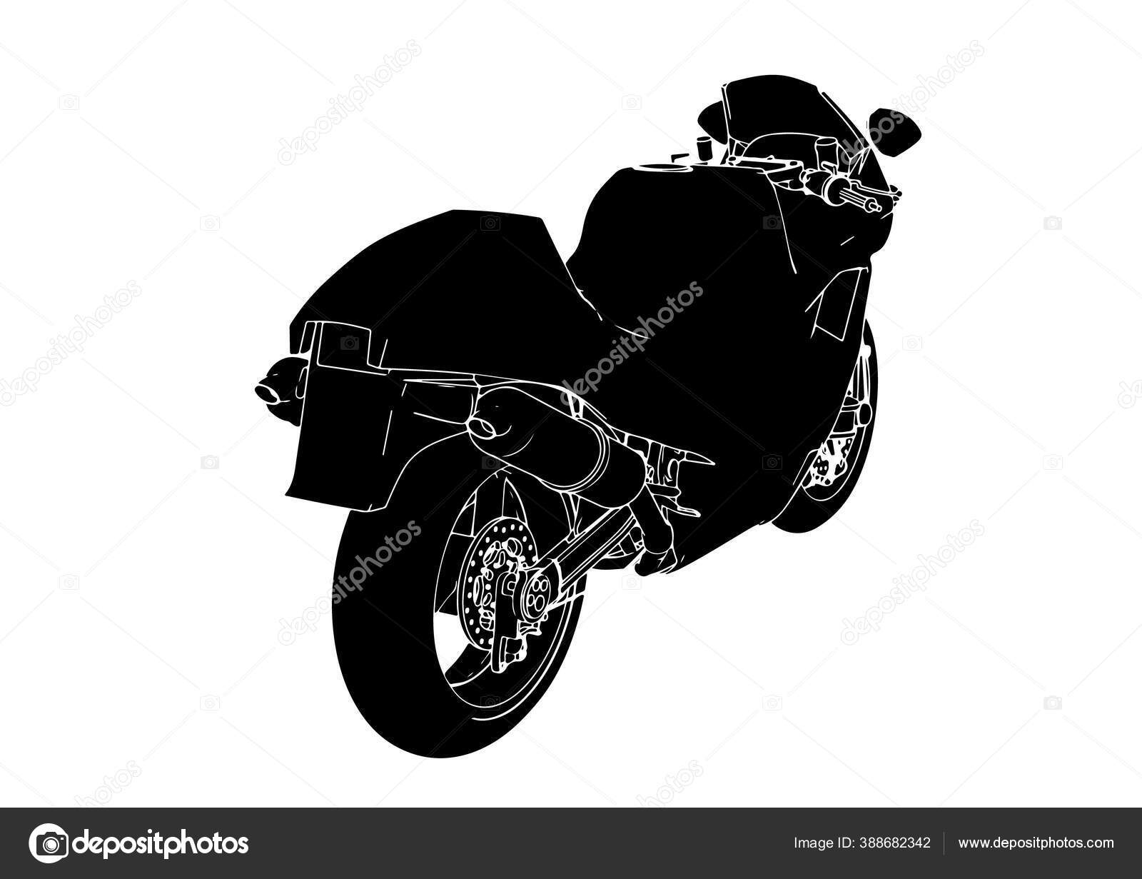 Silhouette Olahraga Motor Vektor Stok Vektor C Prinsprf 388682342