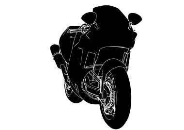 siluet spor motosiklet vektörü