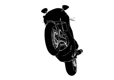 siluet spor motosiklet vektörü