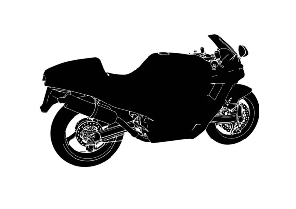 Silhouette Sport Motorcycle Vector — Stock Vector