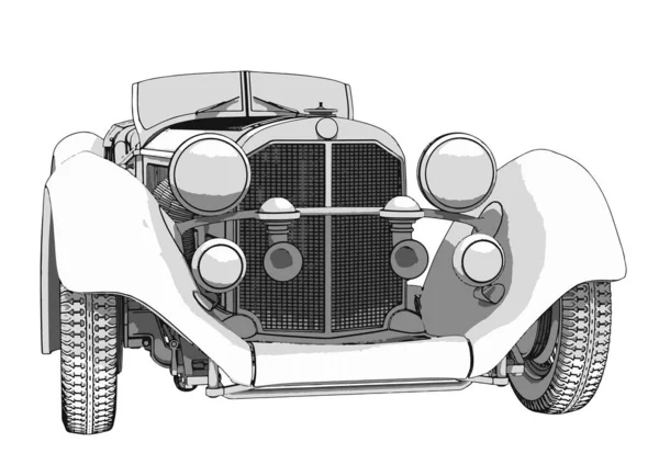 复古汽车矢量的轮廓 — 图库矢量图片