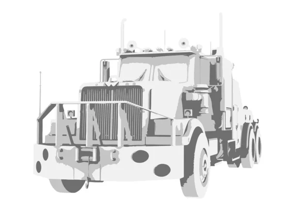 Dessin Vecteur Camion Palette Sur Fond Blanc — Image vectorielle