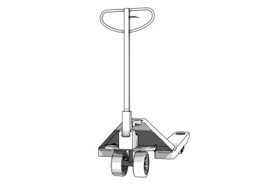 Beyaz arkaplanda palet kamyon vektörü