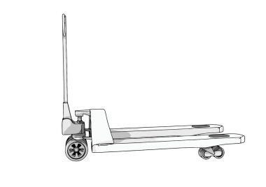 Beyaz arkaplanda palet kamyon vektörü