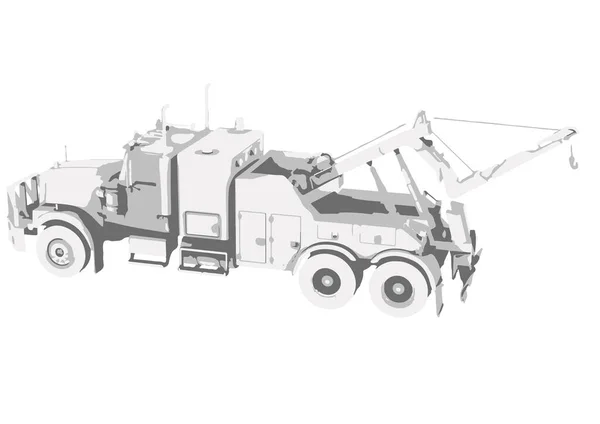 Camion Routier Isolé Vecteur Sur Fond Blanc — Image vectorielle