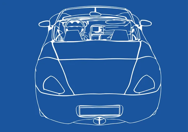 Σχέδιο Αθλητικού Αυτοκινήτου Μπλε Διάνυσμα Φόντου — Διανυσματικό Αρχείο