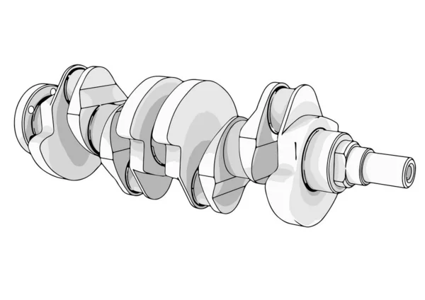 Vilebrequin Vecteur Sur Fond Blanc — Image vectorielle