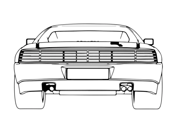Ескіз Спортивного Автомобіля Білому Тлі Вектор — стоковий вектор